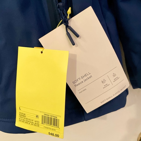 All In Motion Soft Shell Fleece Blue Jacket - Picture 4 of 4